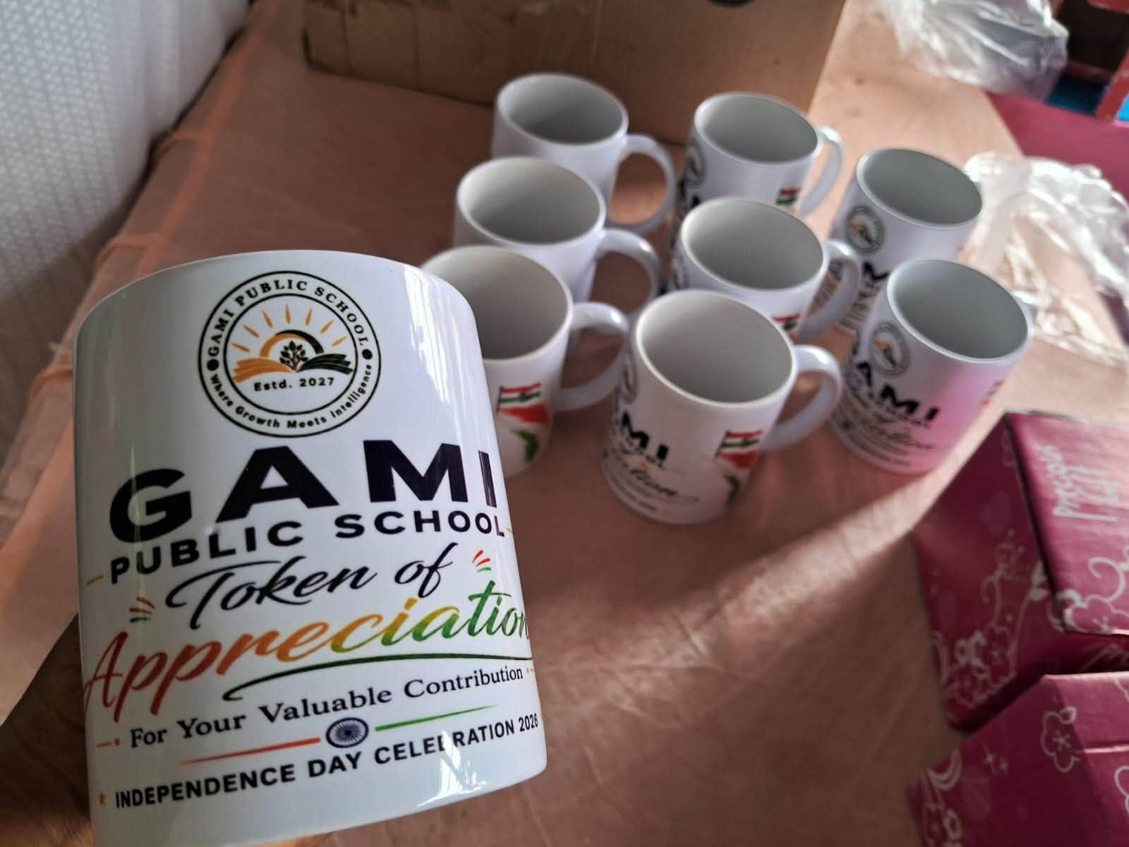 GAMI Public School appreciation mugs